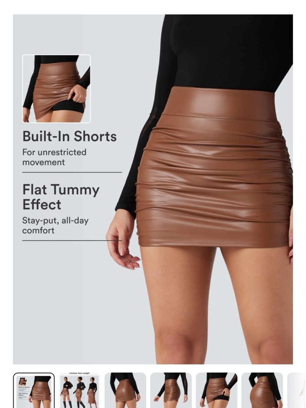HALARA  Brown Skirt